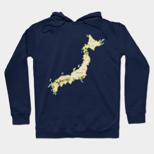 Japan map Hoodie